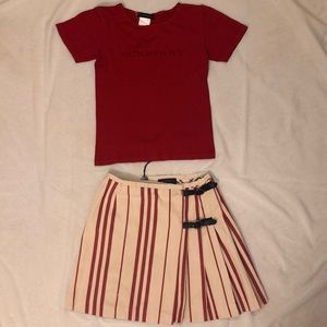 Burberry kids shirt and skirt set